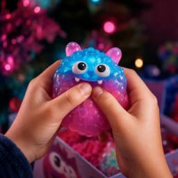 Child playing with a NeeDoh sensory figure
